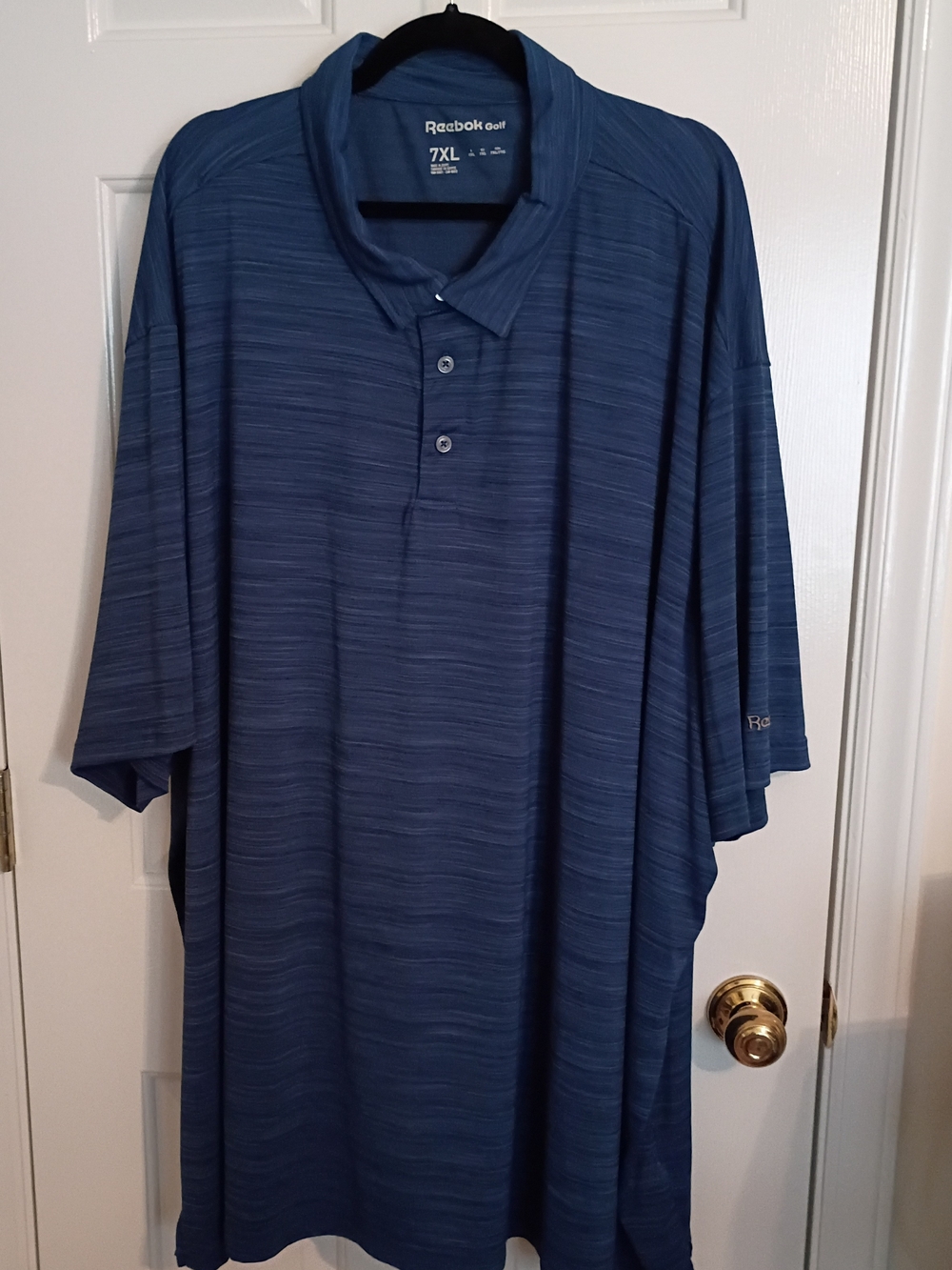 Men's Reebok Golf  Navy/ Heathered Polo Shirt Size 7XL